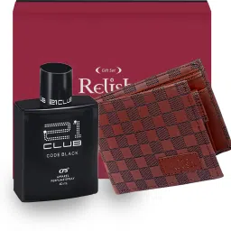 Gift Combo Box of Men's Texture Wallet and CFS Perfume for Birthday Paper Gift Box-28