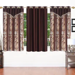 154 cm (5 ft) Polyester Room Darkening Window Curtain (Pack Of 3)-6