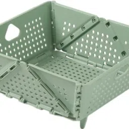 Plastic Foldable Storage Basket – Collapsible Plastic Organizer for Kitchen Storage Basket-2