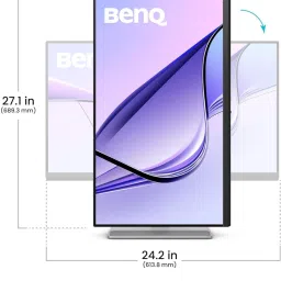 BenQ MA270U 68.58 cm (27 inch) 4K Ultra HD LED Backlit IPS Panel with P3 Color Gamut, Dual USB-C (90W PD), USB Hub, Brightness & Volume Control, Display Pilot2.0, Integrated Mac Controls, Height Adjustable Stand Monitor (MA270U) image 3
