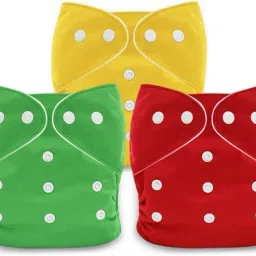 Cloth Diapers for Baby Adjustable & Washable Diapers with Button (Pack of 3)-15