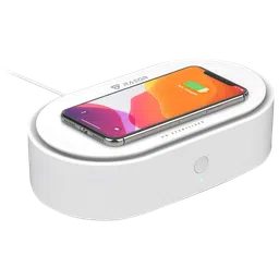 RAEGR Arc 1500 10W Wireless Charger for iOS and Android (Qi Certified, UV Disinfection, White)-75
