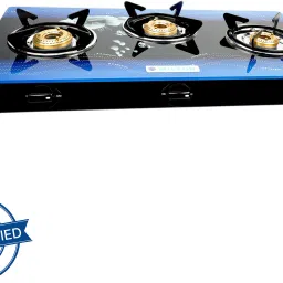 Premium Ignition LPG Stove - (ISI Certified, Door Step Service) Blue Glass Manual Gas Stove-picture-13
