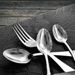 troozy Sizzler cutlery set with stand holder for spoon and fork cutlery set Stainless Steel Cutlery Set image 4