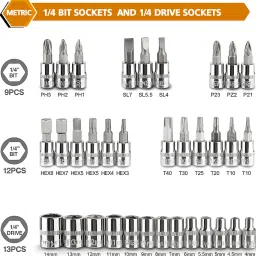 mdealz 46-in-1 Tool Kit with Socket Set Hand Tools for Car, Bike, Home Compact Case Multipurpose Mechanic Bit Driver Hex Key Hardware Repair Box Utility Set Single Sided Rachet Wrench image 4