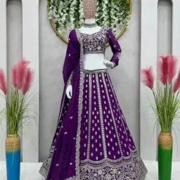 Embroidered Semi Stitched Lehenga Choli-image-20