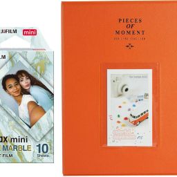 FUJIFILM Mini 10X1 blue marble Instant Film With 128-sheet Orange Album for mini Film Roll-image-52