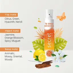 secret temptation Talc Effect Roll-on 50ml & Breeze Body Spary 120ml, Combo Pack of 2 for Women image 2