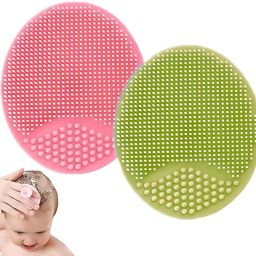 Skin Soother Baby Bath Brush and Women scrub Silicone Cradle Cap Brush(PackOf 2)-image-45