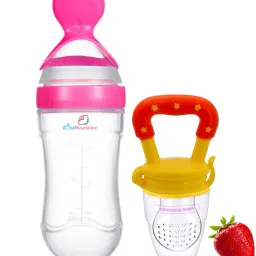 Silicon Food Feeder - Silicon Fruit Feeding Nipple for Baby Food Grade Silicon Container and Nipple BPA Free Combo Pack of 2- Silicon Food Container & Nipple, Food Grade Plastic Caps-21