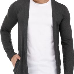 Men Full Sleeve Grey Shrug-image-58