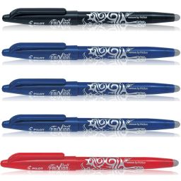 Frixion Roller Ball Pen - 0.7MM (Black 2 , Blue 3 , Red 2) Roller Ball Pen-image-87