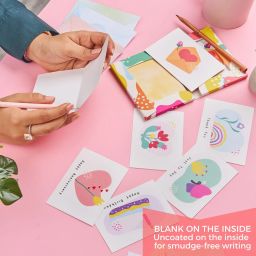 doodle Set of 12 Notecard contains 6 unique cards with two copies of each Greeting Card image 2