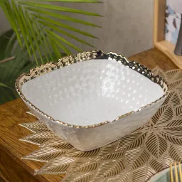 Antique Off White Ceramic Square Serving Dish Dish Serving Set-image-21