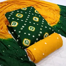Unstitched Cotton Blend Salwar Suit Material Printed-image-4