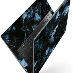 Techfit Full Body Laptop Skin Fits Size Upto 15.6 Inches - Sky Black Color Stroke Premium Stretched Vinyl Laptop Decal 15.6-13
