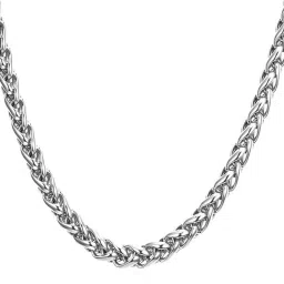 24 Inch SS Necklace Chain Silver Plated Finely Detailed Chain (Unisex) Sterling Silver Plated Stainless Steel Chain-image-64