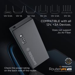 Resonate 12V2A Mini UPS Gen2 (7800mAh) | Intelligent Charging | Upto 6 Hours Backup | Replaceable Batteries image 5