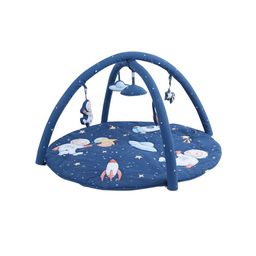 Haus & Kinder Kids Navy Blue Printed Spacewalk Baby Activity Gym Bed Set-image-37