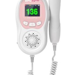 BPL Medical Technologies FD-03 Fetal Doppler Smart Noise Reduction & Heartbeat Detection Machine with in-Built Speaker for Home and Clinic Use - Pink & White image 2