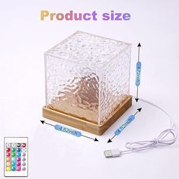 inulec Ocean Wave Night Light Projector Lamp, 3D Water Wave Effect, 16 Colors Gradual Rotating LED Projection Night Lamp with Remote Control for Bedroom Decor image 4