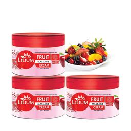 Lilium Set Of 3 Massage Cream With Fruit For Anti Wrinkle-250 Gm Each-25