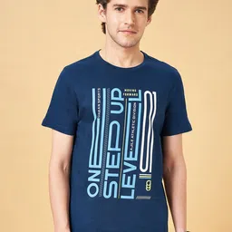 Ajile by Pantaloons Typography Printed Pure Cotton Slim Fit T-shirt-image-65