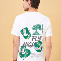 Urban Ranger by pantaloons Graphic Printed Pure Cotton Slim Fit T-shirt-image-84