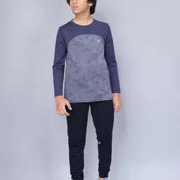 Technosport Boys Abstract Printed Antimicrobial Slim Fit Sports T-shirt-image-83