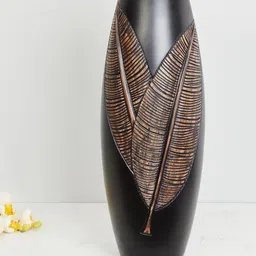 Home Centre Brown Colossal-Tall Textured Polyresin Vase-51