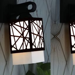 Gojeeva Black Wood Square Shaped Wall Lamp-picture-25