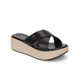 yoho Criss-Cross Strap Flatform Heels-40
