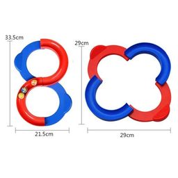 synlark Synlark® 8 Shape Infinite Loop Interaction Balancing Track Toy Creative Track with 3 Bouncing Balls for Kids, Best Hand-Eye Coordination Developing Indoor Games for Kids image 2