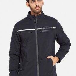METTLE Mock Collar Zip Detail Tailored Jacket-image-5