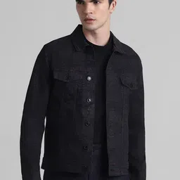 Jack & Jones Spread Collar Cotton Denim Jacket-52