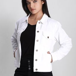 Dream of Glory Inc Women White Denim Jacket-24
