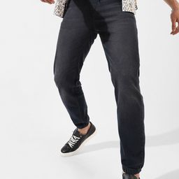 Campus Sutra Men Black Smart Mid Rise Clean Look Cotton Slim Fit Stretchable Jeans-image-57