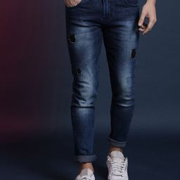 Campus Sutra Men Blue Super Highly Distressed Light Fade Stretchable Jeans-image-38