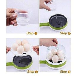 AVMPHD Electric Non Stick Fry pan Pizza Frying pan, 2 in 1 Handle Single Egg Boiler image 5