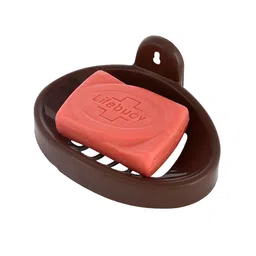 Kuber Industries 4 Pieces Coffee Brown BPA Free Wall Mounted Soap Holders-image-31