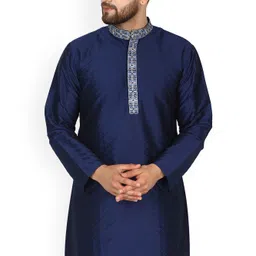 Enciger Geometric Woven Design Straight Kurta-image-65