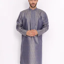 ZOIS Abstract Printed Thread Work Mandarin Collar Straight Kurta-picture-53