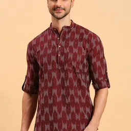 RAJUBHAI HARGOVINDAS Men Sequinned Quirky Handloom Kurta-picture-53