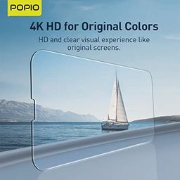 POPIO Tempered Glass Compatible For Iphone 13 / Iphone 13 Pro (Transparent) Full Screen Coverage Except Edges For Cellphone, Pack Of 1 image 2
