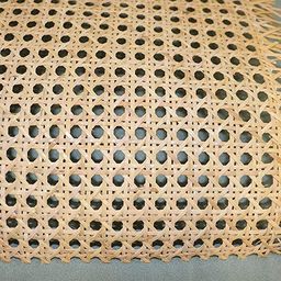 AMC CANING Plastic Cane Webbing for Caning Projects Natural Pre - Woven Open Mesh Cane - PE Rattan Cane Webbing Rattan Roll Cabinet Chair (24X12) image 1