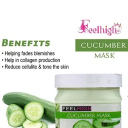 FEELHIGH Set Of 2 Cucumber Cream+Mask - 500ml Each image 3
