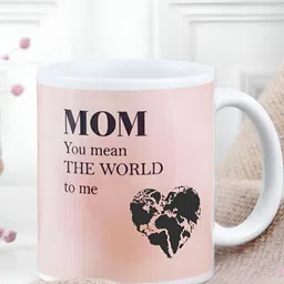 fnp White & Pink Worlds Best Mom Printed Ceramic Glossy Mug 325 ml-image-3