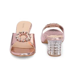 CLOG LONDON Embellished Open Toe Block Heels image 5