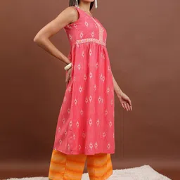 KETCH Floral Printed A-Line Kurta With Palazzos & Dupatta image 4