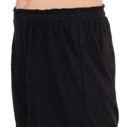 zaahii Women's Solid Regular fit mid Waist Night Short(Black) image 4